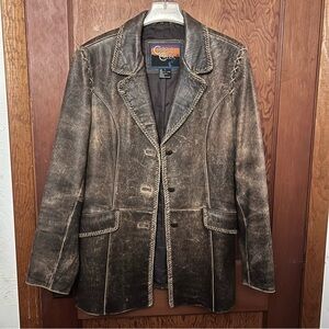 Great Creek Brown Leather Jacket